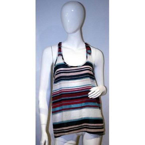 SPLENDID Racerback MULTI-STRIPE Tank TOP Cotton ( M ) - Picture 1 of 1